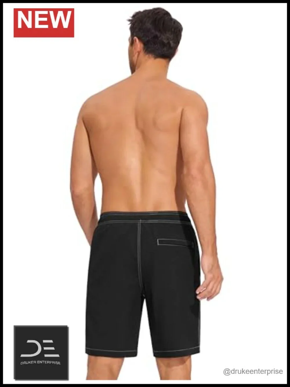 Men's 4-Way Stretch Swim Trunks Board Shorts 9
